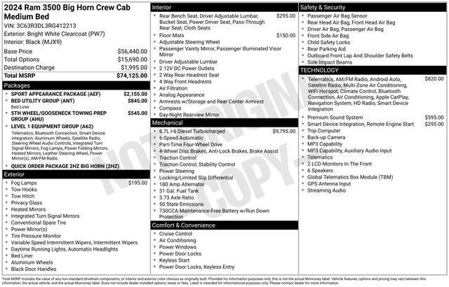 ram ram 3500 pickup 2024 3C63R3DL3RG412213 image ram ram 3500 pickup 2024 3C63R3DL3RG412213 image